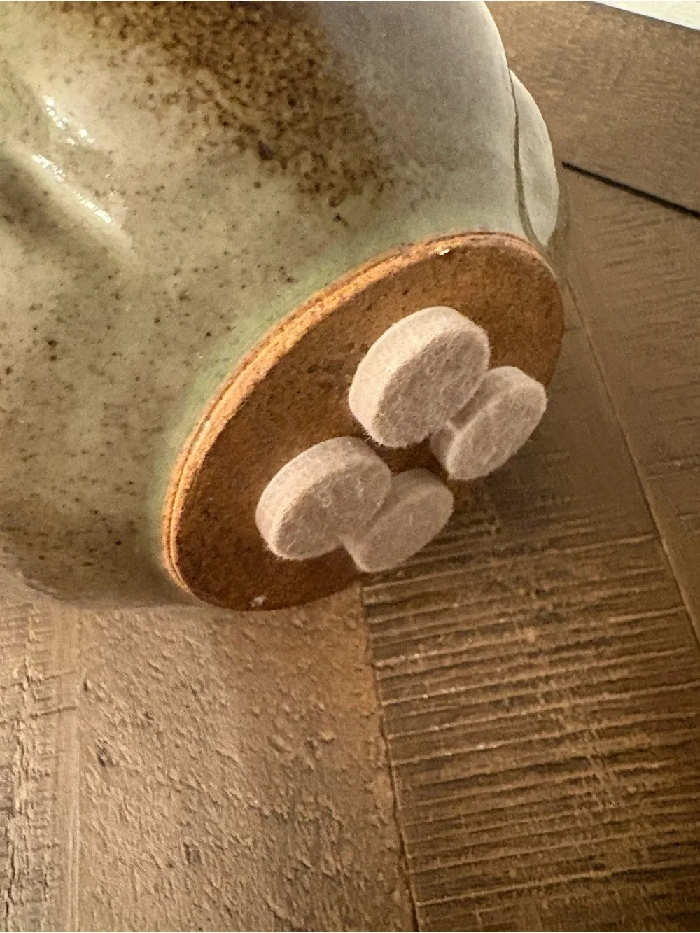 Handcrafted Round Ceramic Bud Vase in Olive Green and Brown